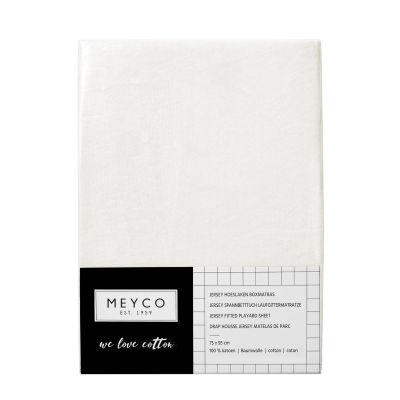 Meyco Hoeslaken Boxmatras Offwhite 75 x 95 cm Meyco Hoeslaken Boxmatras Offwhite 75 x 95 cm