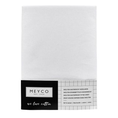 Meyco Molton PU Tienerhoeslaken Wit 90 x 200 cm Meyco Molton PU Tienerhoeslaken Wit 90 x 200 cm