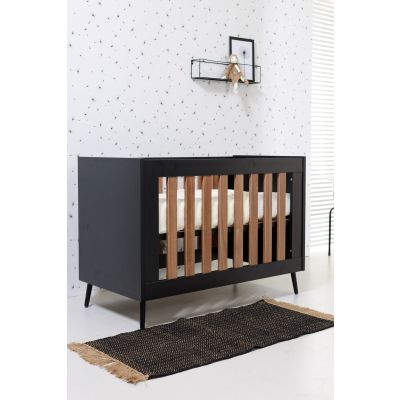 TWF Ledikant 70x140 (+juniorzijde) Retro Black TWF Ledikant 70x140 (+juniorzijde) Retro Black