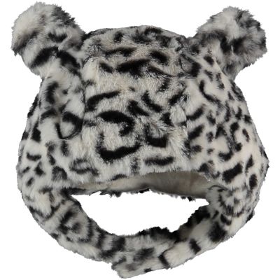 Sarlini Muts Fake Fur Panther Sand 6-12 maanden