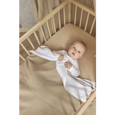 Meyco Ledikanthoeslaken Jersey Sand <br/ >60 x 120 cm Meyco Ledikanthoeslaken Jersey Sand <br/ >60 x 120 cm