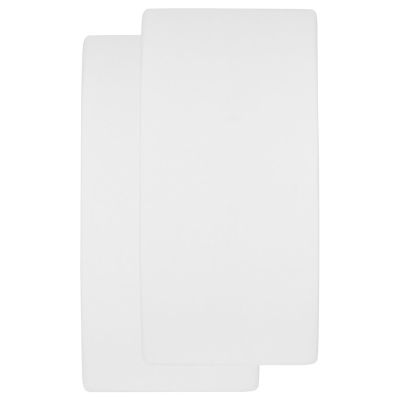 Meyco Molton Hoeslaken Wieg Stretch Wit 40 x 80/90 cm (2-Pack)
