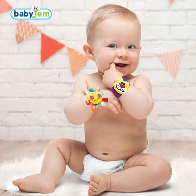 Babyjem Pols -en Sokken rammelaar Leeuw en Kikker Babyjem Pols -en Sokken rammelaar Leeuw en Kikker