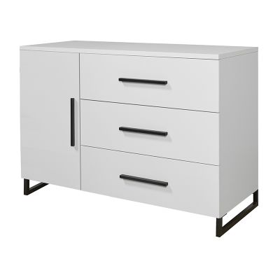 TWF Ledikant 70 x 140 - Commode XL 3 Laden 1 Deur - Hanglegkast 2 Deuren 1 Lade Torino