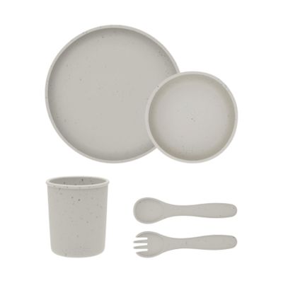 Kikkaboo Eetset - 5 Delig - Platina Siliconen - Zand Kikkaboo Eetset - 5 Delig - Platina Siliconen - Zand