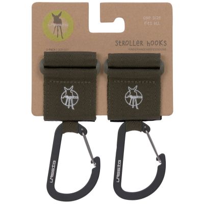 Lässig Stroller Hooks Met Karabijnhaak Olive 2-Pack