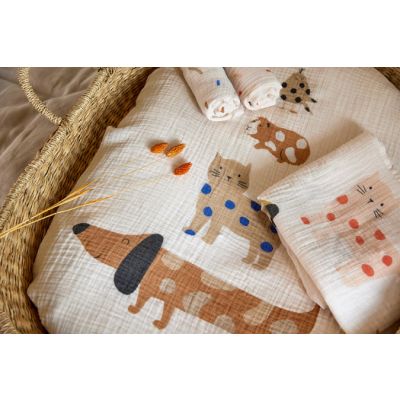 Lässig Heavenly Soft Swaddle L Little Mateys Spicy Orange 80 x 80 cm 3-Pack Lässig Heavenly Soft Swaddle L Little Mateys Spicy Orange 80 x 80 cm 3-Pack