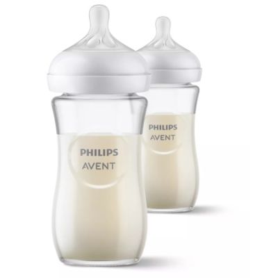 Philips Avent Fles Glas Natural Response 240ml (2 stuks) Philips Avent Fles Glas Natural Response 240ml (2 stuks)