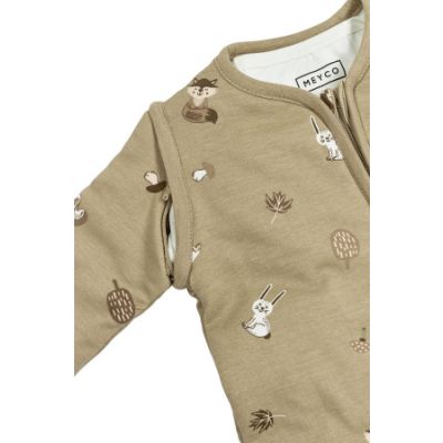 Meyco Slaapzak 4-Seizoenen Forest Animals Sand One Size 
