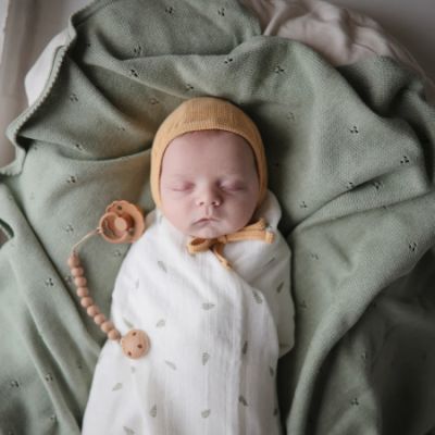 Mushie Swaddle Leaves 120 x 120 cm Mushie Swaddle Leaves 120 x 120 cm