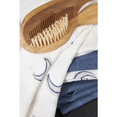 Meyco Monddoek Hydrofiel Moon Indigo 30 x 30 cm 3-Pack

