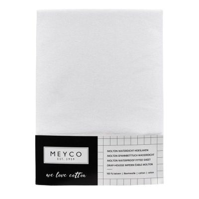 Meyco Molton Hoeslaken Baby PU Waterdicht Wit 60 x 120 cm Meyco Molton Hoeslaken Baby PU Waterdicht Wit 60 x 120 cm