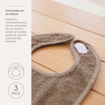Meyco Slab - Badstof - Natural/Soft Sand/Taupe - 3-pack