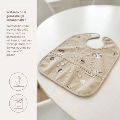 Meyco Slab met Opvangbak - Forest Animals - Sand - 2-Pack