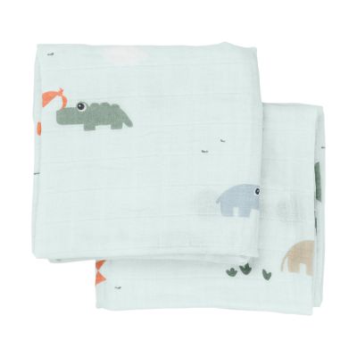 Done By Deer Playground Multidoek - 2-Pack - Blue Done By Deer Playground Multidoek - 2-Pack - Blue