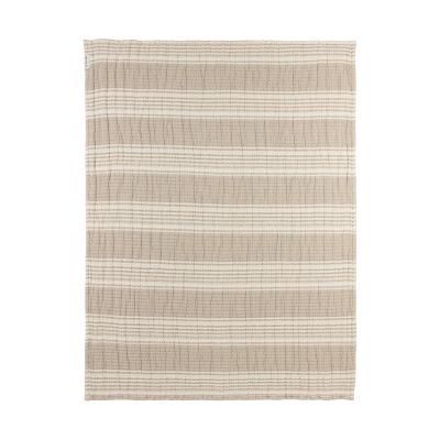 Meyco Deken Pre Washed Hydrofiel Jacquard Stripe Sand 75x100 cm Meyco Deken Pre Washed Hydrofiel Jacquard Stripe Sand 75x100 cm