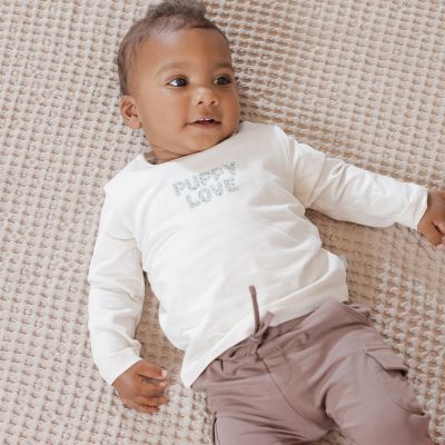 Babylook Puppy Love T-Shirt - Mt. 50 - Buttercream Babylook Puppy Love T-Shirt - Mt. 50 - Buttercream