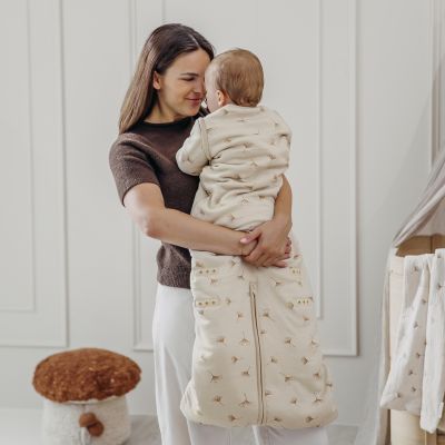 Meyco Slaapzak 4-Seizoenen Deluxe - One Size - Jersey - Ginkgo - Soft Sand