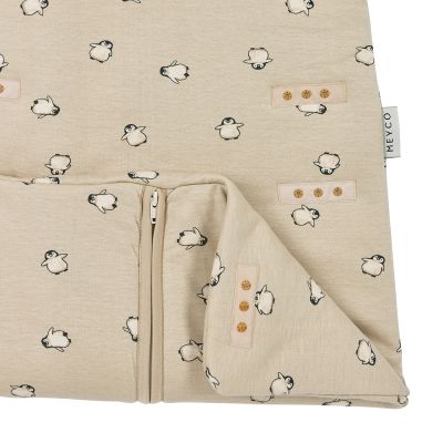 Meyco Slaapzak 4-Seizoenen - One Size - Jersey - Penguin Soft Sand Meyco Slaapzak 4-Seizoenen - One Size - Jersey - Penguin Soft Sand