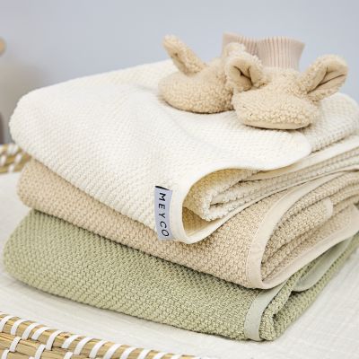 Meyco Badcape Popcorn - Badstof - 75x75 cm - Naturel