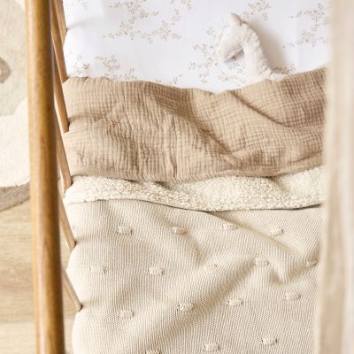 Meyco Baby Wiegdeken Teddy Knots Soft Sand 75 x 100 cm