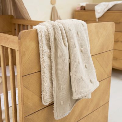 Meyco Baby Wiegdeken Teddy Knots Soft Sand 75 x 100 cm