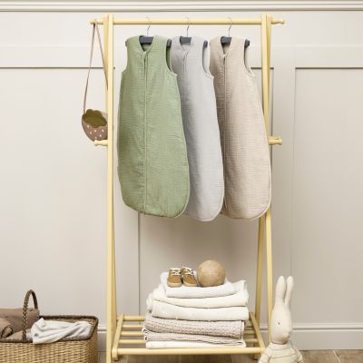 Meyco Baby Slaapzak Hydrofiel Gevoerd Uni Pre-Washed Olive Green 60 cm Meyco Baby Slaapzak Hydrofiel Gevoerd Uni Pre-Washed Olive Green 60 cm