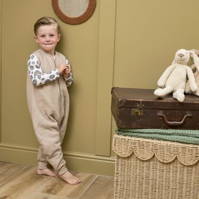 Meyco Baby Slaapzak Jumper Winter Hydrofiel Uni Pre-Washed Sand 92 cm