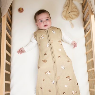 Meyco Baby Forest Animals Cocoon inbakerslaapzak - Sand - 4-8 Mnd Meyco Baby Forest Animals Cocoon inbakerslaapzak - Sand - 4-8 Mnd
