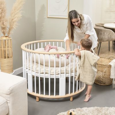 Meyco Baby Knots Boxkleed Rond - ⌀95cm - Soft Sand Meyco Baby Knots Boxkleed Rond - ⌀95cm - Soft Sand