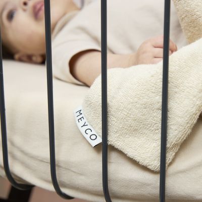 Meyco Baby Uni Hoeslaken Wieg - 2 Stuks - 40 x 80/90 cm - Jersey - Soft Sand 