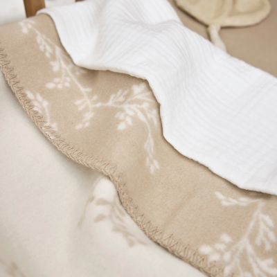 Meyco Baby Ledikantdeken Geweven Branches Sand 100 x 150 cm Meyco Baby Ledikantdeken Geweven Branches Sand 100 x 150 cm