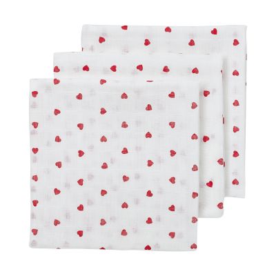 Meyco Baby Multidoek Hydrofiel Sweet Heart Red 70 x 70 cm 3-Pack Meyco Baby Multidoek Hydrofiel Sweet Heart Red 70 x 70 cm 3-Pack