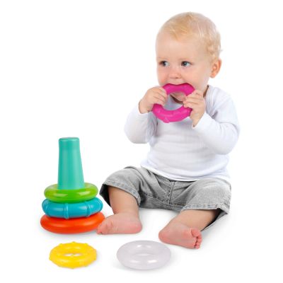 Playgro Sort And Stack Tower With Glitter Ring Playgro Sort And Stack Tower With Glitter Ring