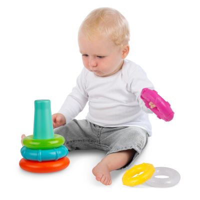 Playgro Sort And Stack Tower With Glitter Ring Playgro Sort And Stack Tower With Glitter Ring