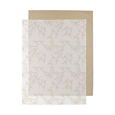 Meyco Ledikantlaken Uni Branches Sand 100 x 150 cm (2-Pack)