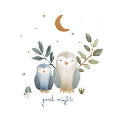 Little Dutch Forest Friends Muurstickers - 45 x 40 cm - Good Night