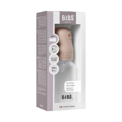 BIBS Fles - Slow Flow - 150 ml - Silicone - Blush - Ronde Speen