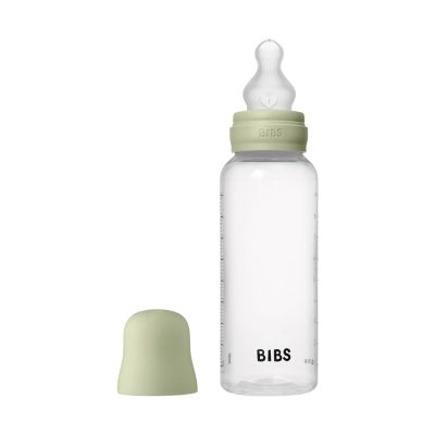 BIBS Fles - Medium Flow - 270 ml - Silicone - Sage - Ronde speen