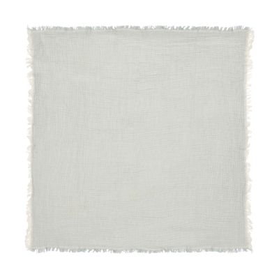 Jollein Deken Ledikant - 120 x 120 cm Fringe Stripe Sea Green/Ivory GOTS Jollein Deken Ledikant - 120 x 120 cm Fringe Stripe Sea Green/Ivory GOTS