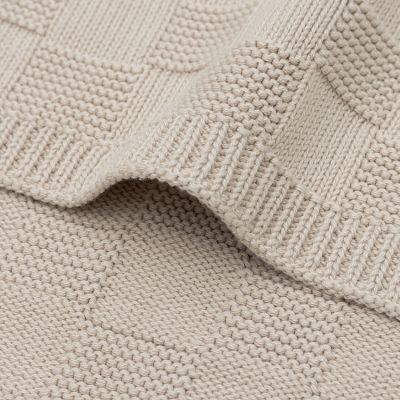 Jollein Deken Ledikant - Box Knit - 100 x 150 cm - Warm Sand