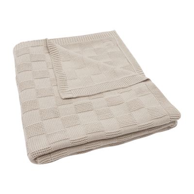 Jollein Deken Ledikant - Box Knit - 100 x 150 cm - Warm Sand