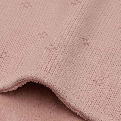 Jollein Cosy Knit Wiegdeken - 75x100cm - Wild Rose/Velvet Jollein Cosy Knit Wiegdeken - 75x100cm - Wild Rose/Velvet