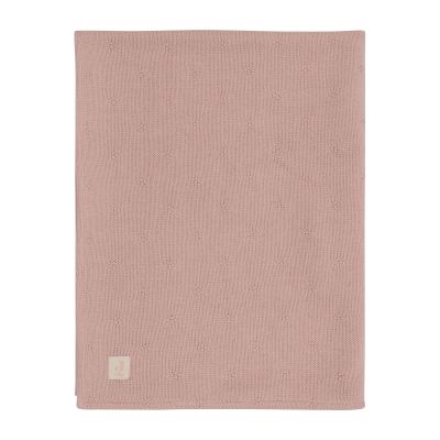 Jollein Cosy Knit Wiegdeken - 75x100cm - Wild Rose/Velvet Jollein Cosy Knit Wiegdeken - 75x100cm - Wild Rose/Velvet