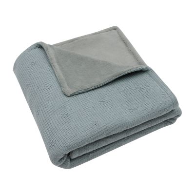 Jollein Cosy Knit Wiegdeken - 75x100cm - Sea Green/Velvet Jollein Cosy Knit Wiegdeken - 75x100cm - Sea Green/Velvet