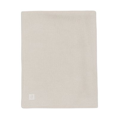Jollein Deken Wieg - Basic Knit - 75 x 100 cm - Oatmeal/Velvet