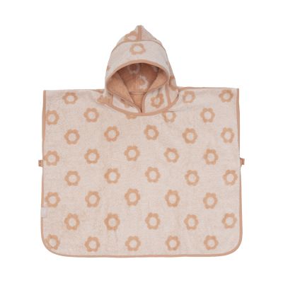 Jollein Jacquard Badponcho - 2-zijdig - Badstof - Flower Jollein Jacquard Badponcho - 2-zijdig - Badstof - Flower
