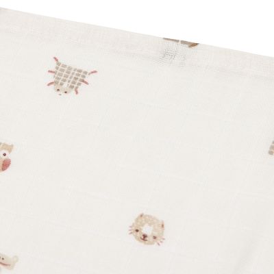 Jollein Hydrofiele Doek - Animal Friends - Large - 115x115 cm - 2 Stuks Jollein Hydrofiele Doek - Animal Friends - Large - 115x115 cm - 2 Stuks