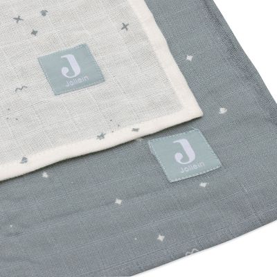 Jollein Twinkling Large Multidoek Hydrofiel - 2 Pack - 115 x 115 cm - Sea Green Jollein Twinkling Large Multidoek Hydrofiel - 2 Pack - 115 x 115 cm - Sea Green