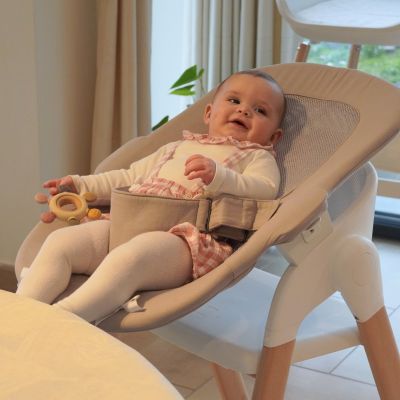 Bo jungle Grow With Me Bouncer - Pure White Bo jungle Grow With Me Bouncer - Pure White